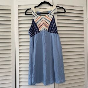 Flying Tomato size Small Boho Hippie Embroidered High Neck Mini Dress Tunic